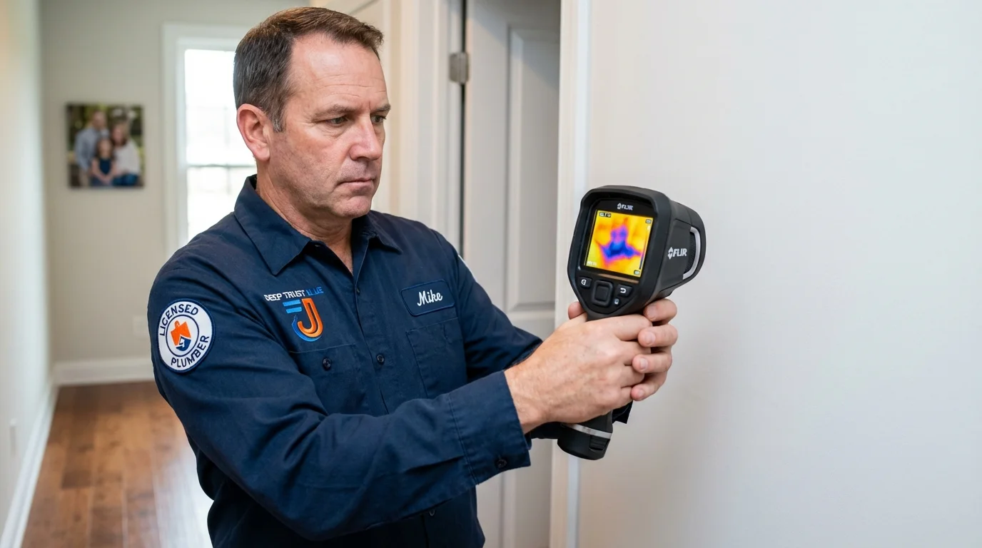Thermal imaging leak detection by Johns Plumbing LLC in Yarmouth